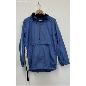 Nike Blue Vintage Y2K UNC‎ Blue Windbreaker 1/2 Zip Vented - Size M